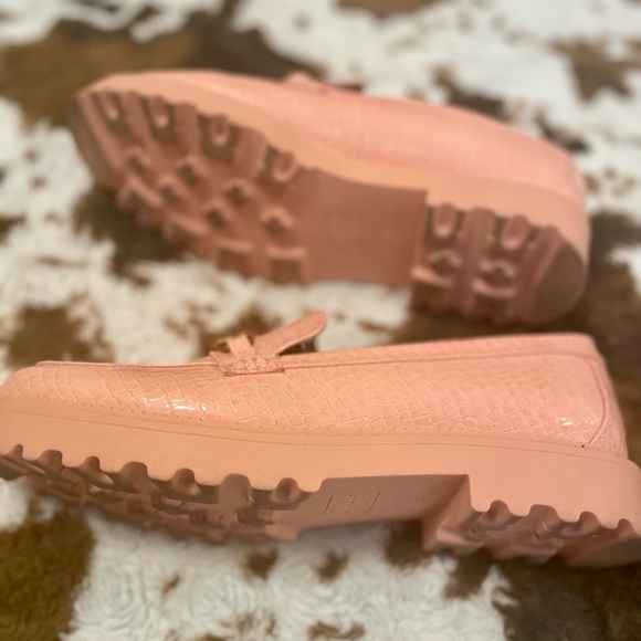 Sam Edelman Vegan Leather Lug Sole Deana Loafer, Malibu Peach, 11, Like New - Picture 15 of 16
